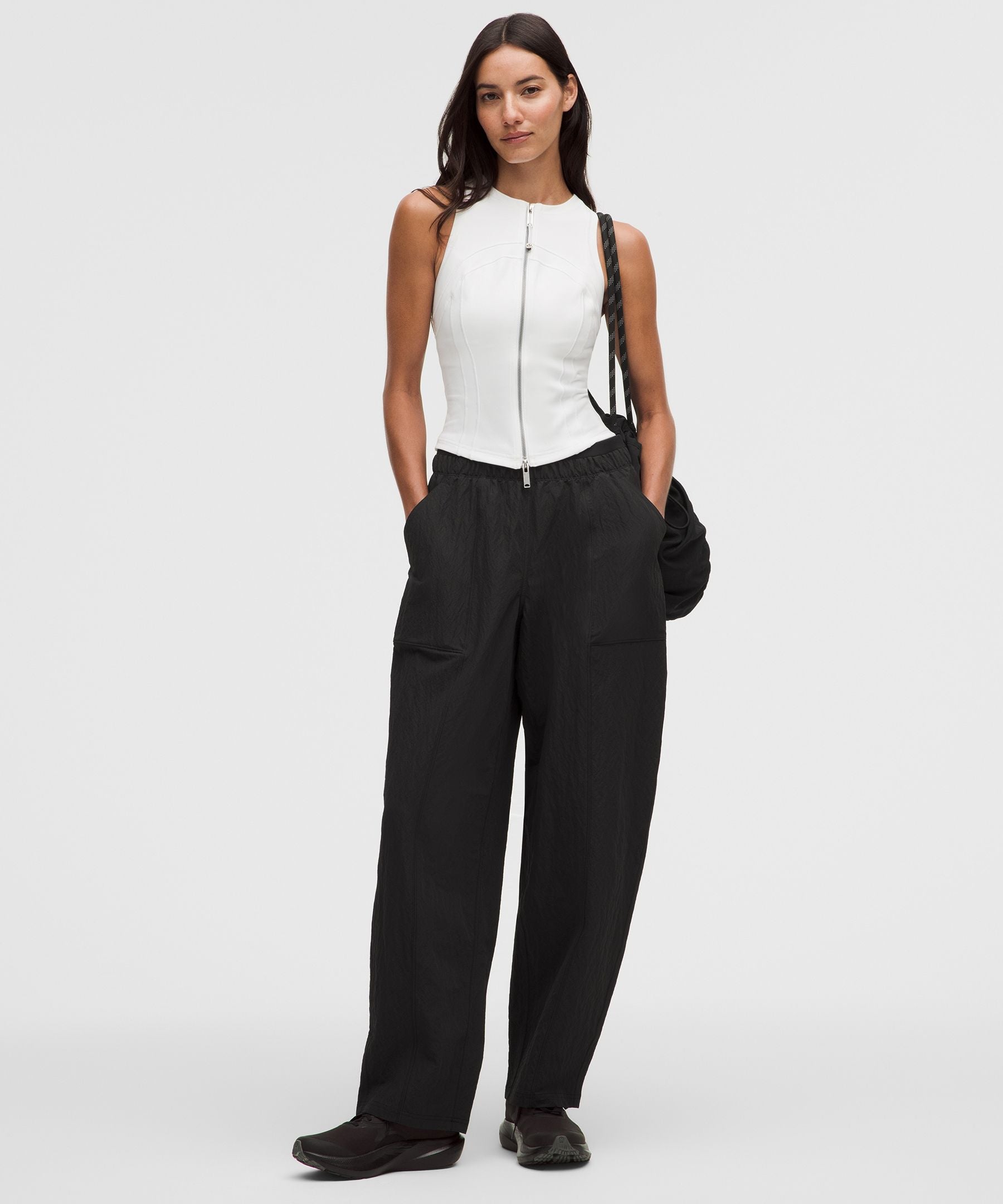 Lululemon Crinkle Nylon Mid-Rise Barrel-Leg Pant *Short