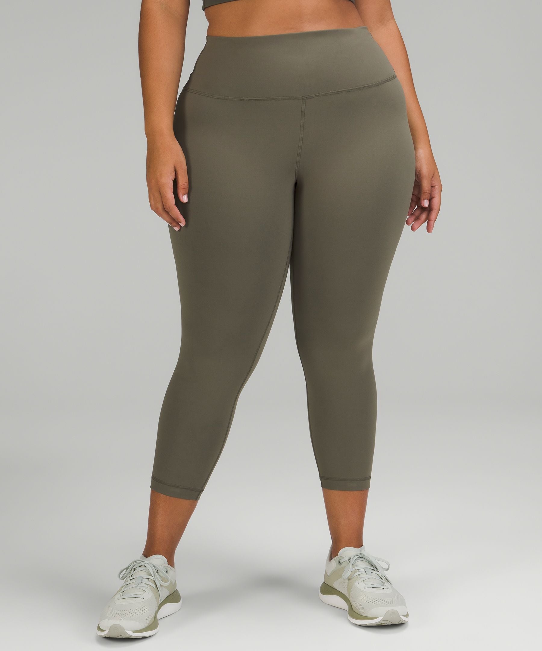 Lululemon Wunder Train High-Rise Crop 23" Army Green