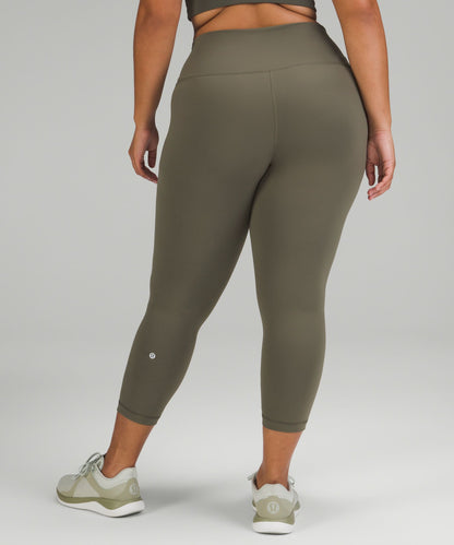 Lululemon Wunder Train High-Rise Crop 23" Army Green