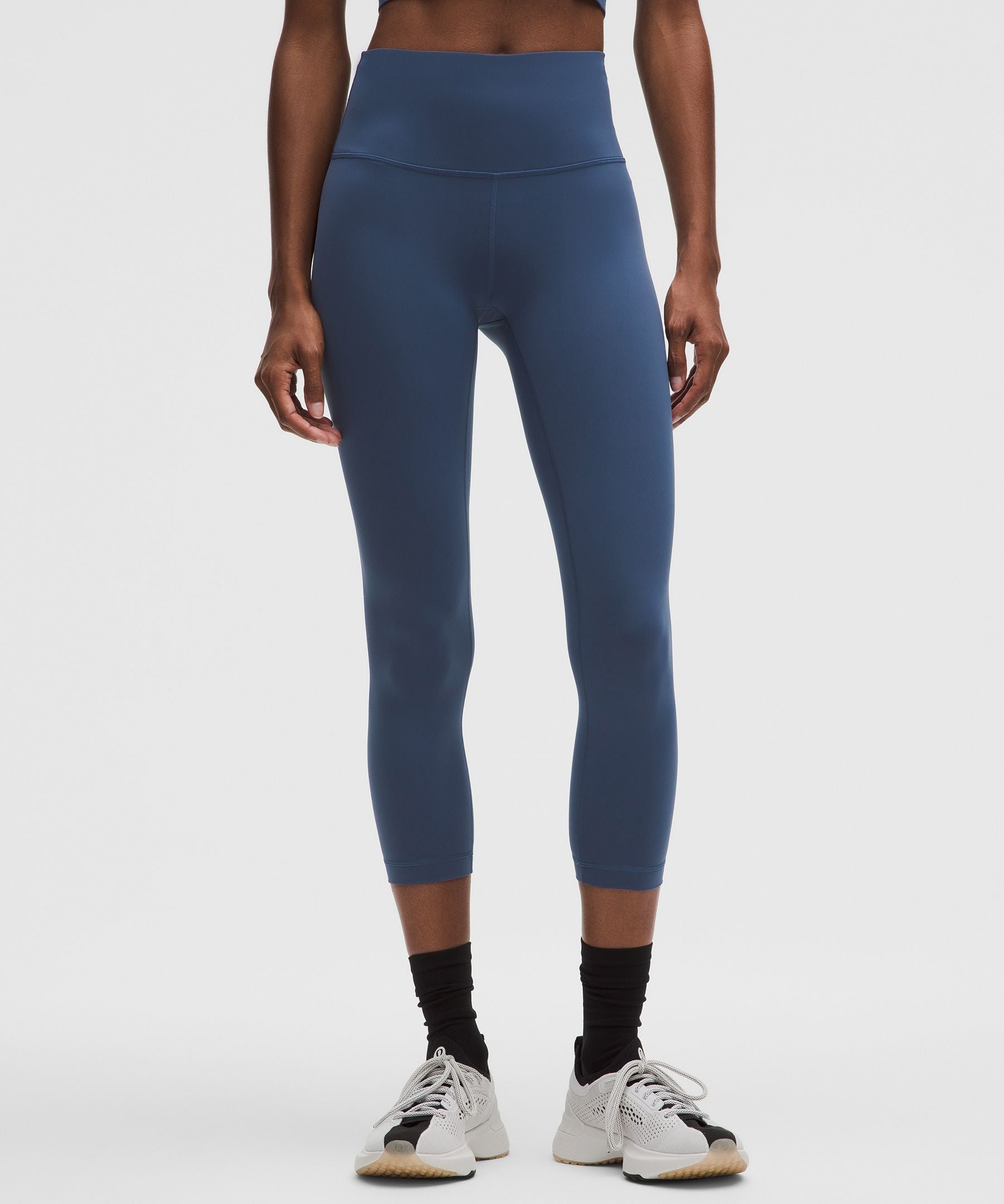 Lululemon Wunder Train High-Rise Crop 23" Blue Twill