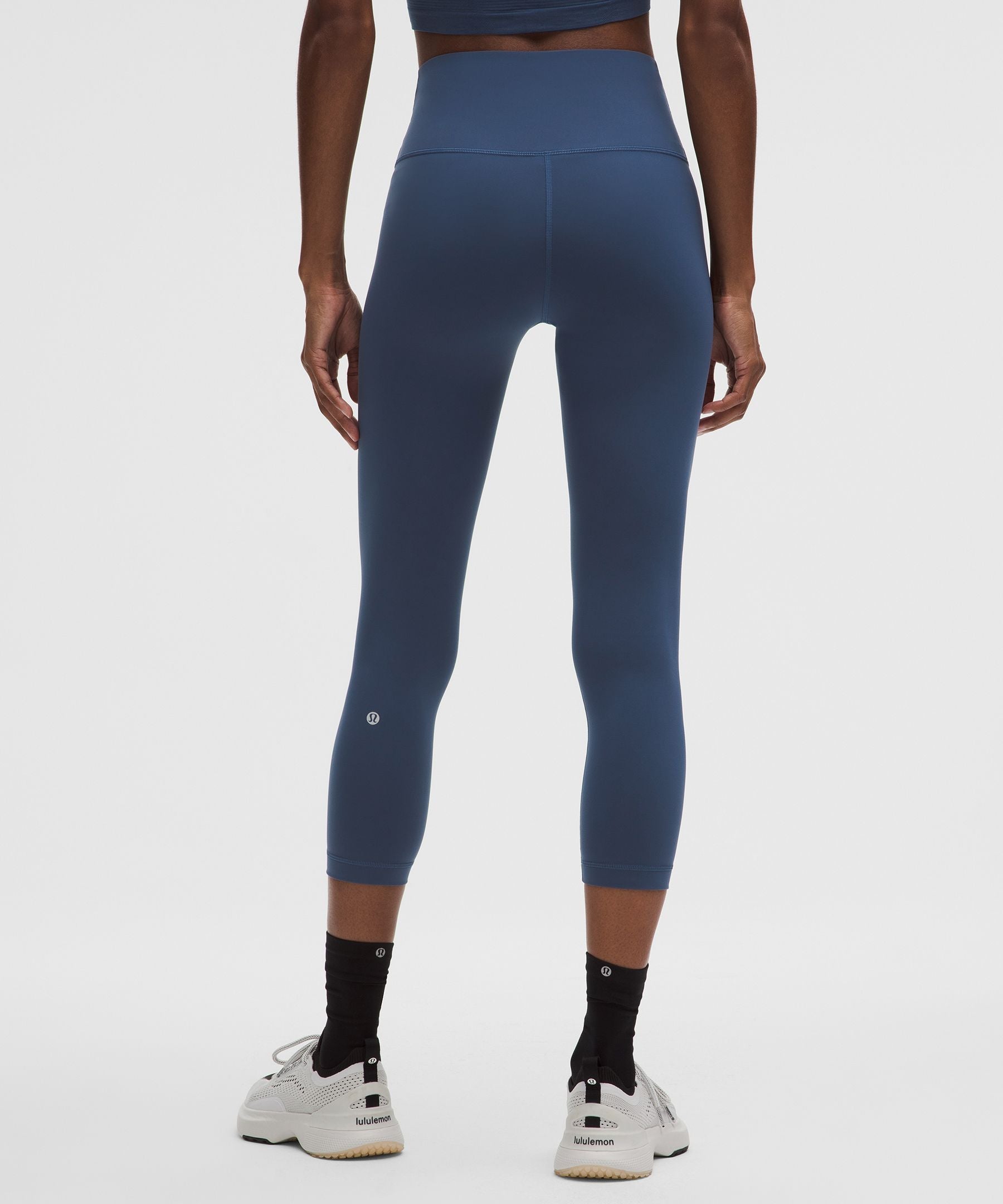 Lululemon Wunder Train High-Rise Crop 23" Blue Twill