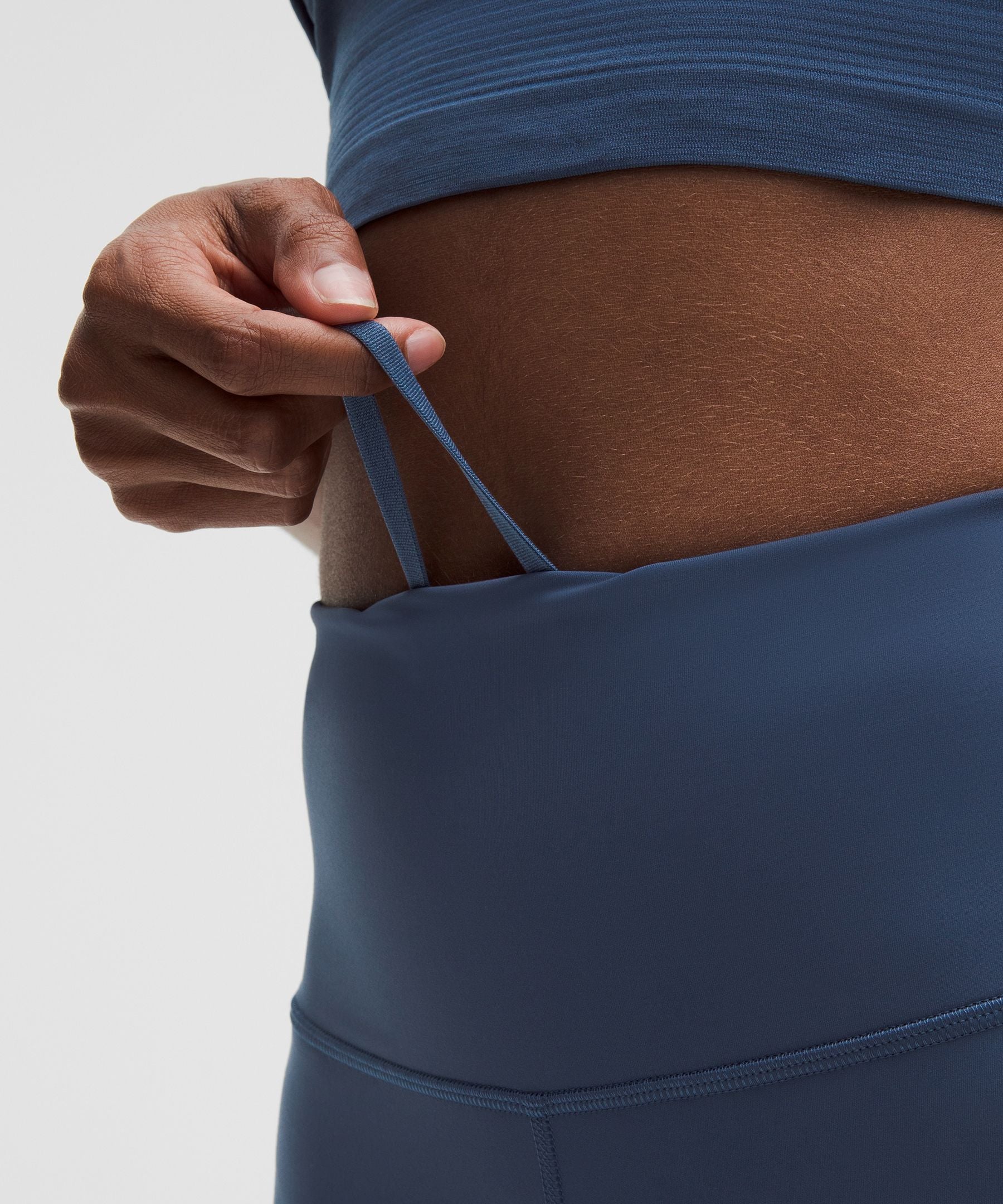 Lululemon Wunder Train High-Rise Crop 23" Blue Twill