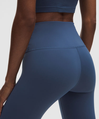 Lululemon Wunder Train High-Rise Crop 23" Blue Twill