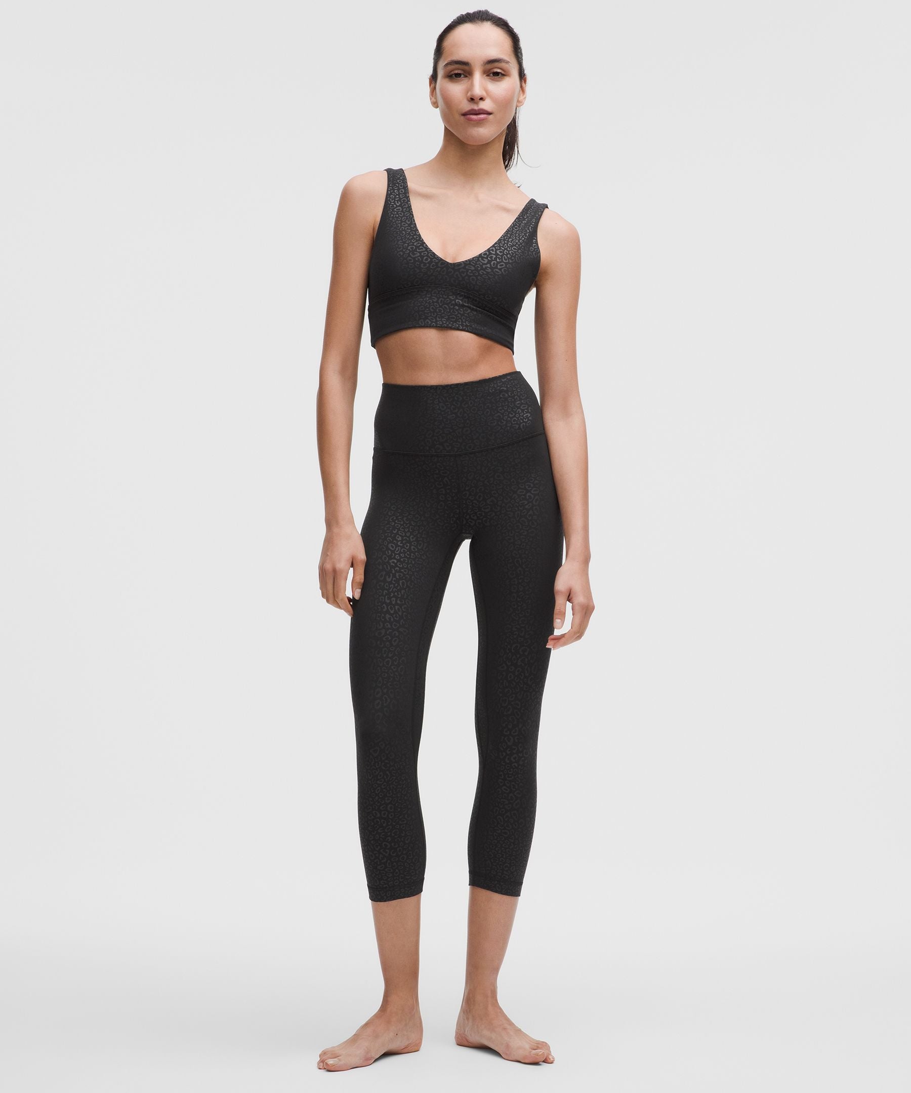 Lululemon lululemon Align High-Rise Crop 21" Leopardo Shift Micro Emboss Black