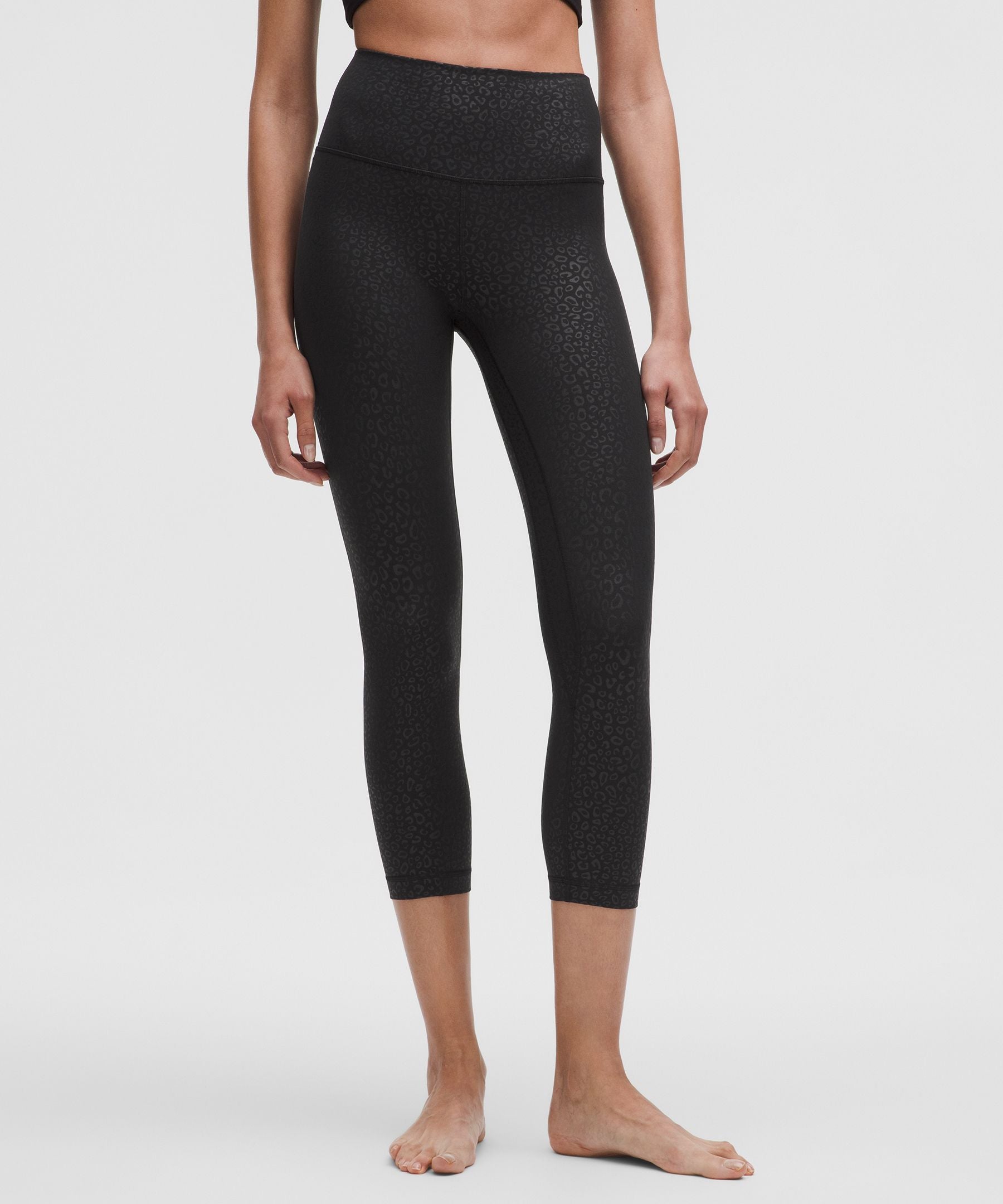 Lululemon lululemon Align High-Rise Crop 21" Leopardo Shift Micro Emboss Black