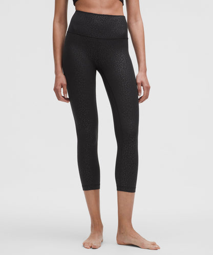 Lululemon lululemon Align High-Rise Crop 21" Leopardo Shift Micro Emboss Black