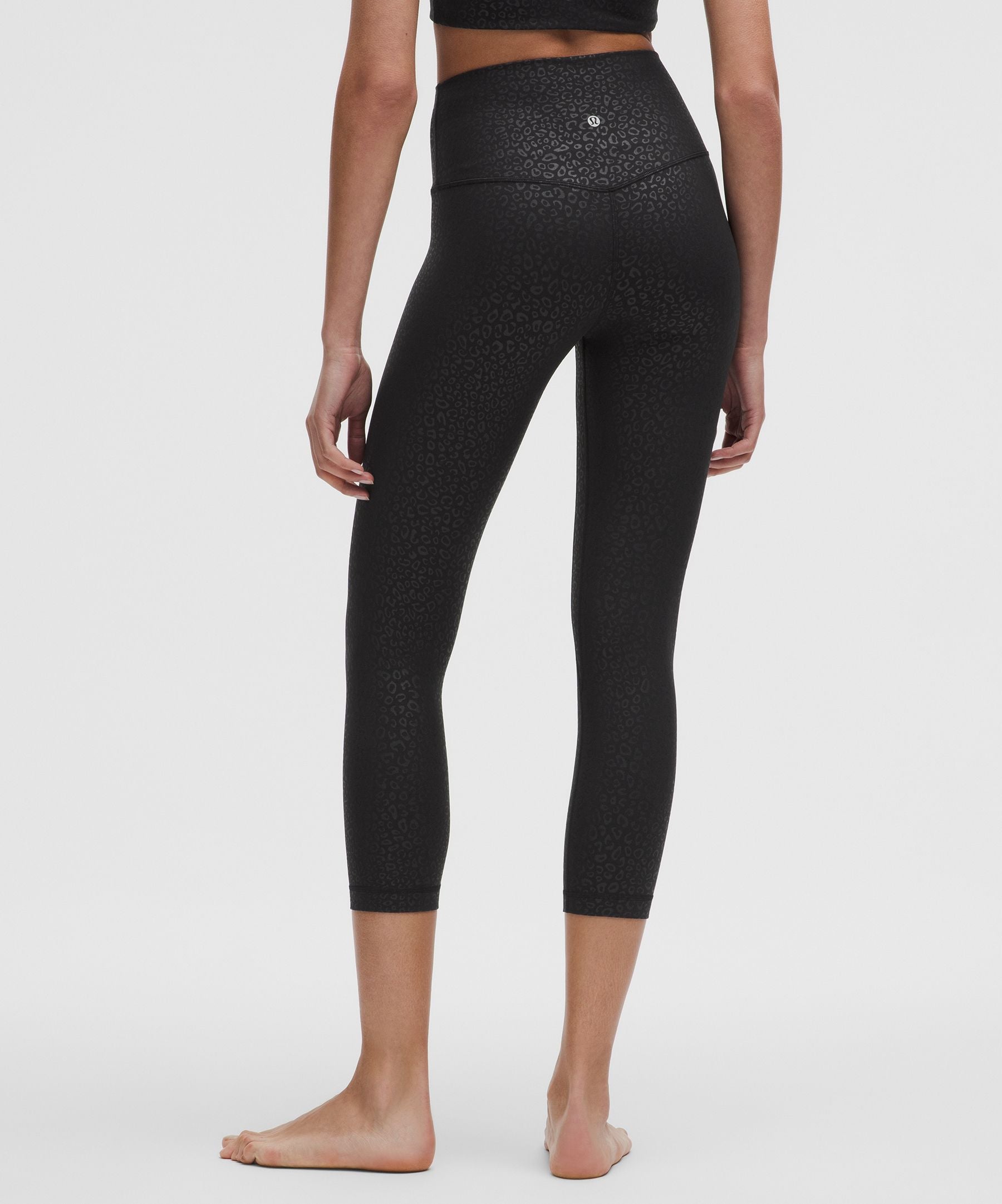Lululemon lululemon Align High-Rise Crop 21" Leopardo Shift Micro Emboss Black