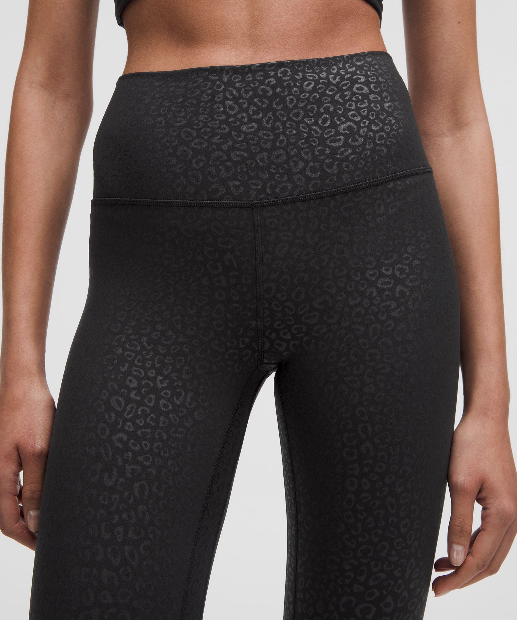 Lululemon lululemon Align High-Rise Crop 21" Leopardo Shift Micro Emboss Black