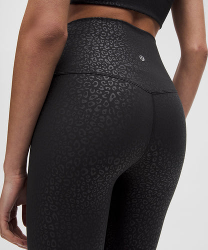 Lululemon lululemon Align High-Rise Crop 21" Leopardo Shift Micro Emboss Black