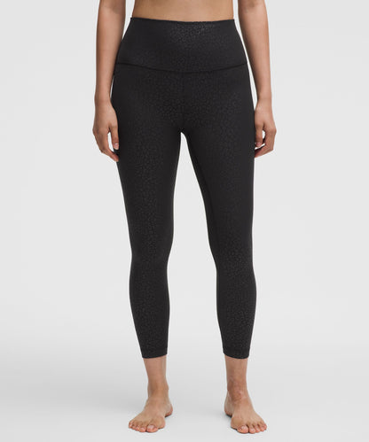 Lululemon lululemon Align High-Rise Crop 23" Leopardo Shift Micro Emboss Black