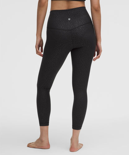 Lululemon lululemon Align High-Rise Crop 23" Leopardo Shift Micro Emboss Black