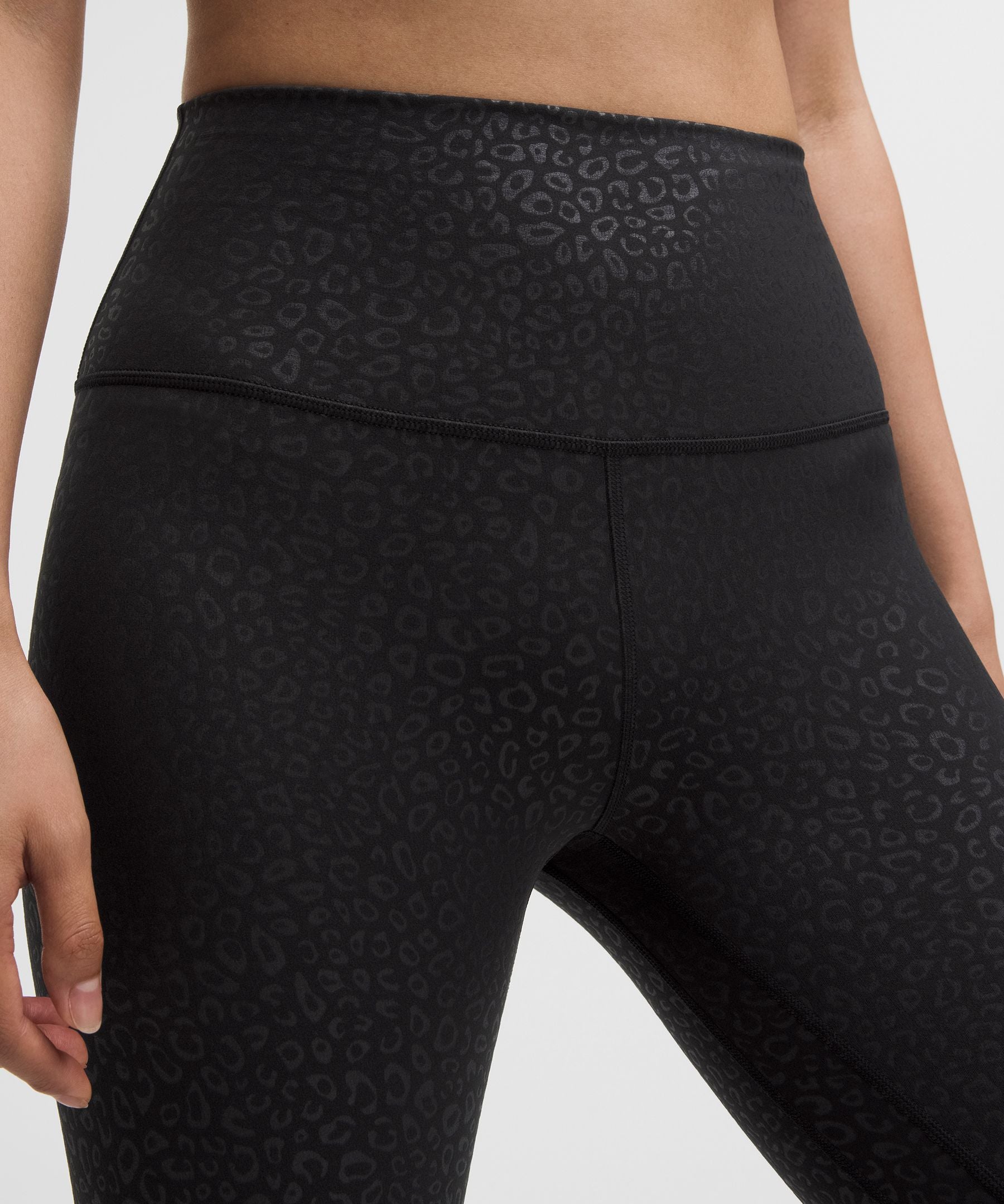 Lululemon lululemon Align High-Rise Crop 23" Leopardo Shift Micro Emboss Black