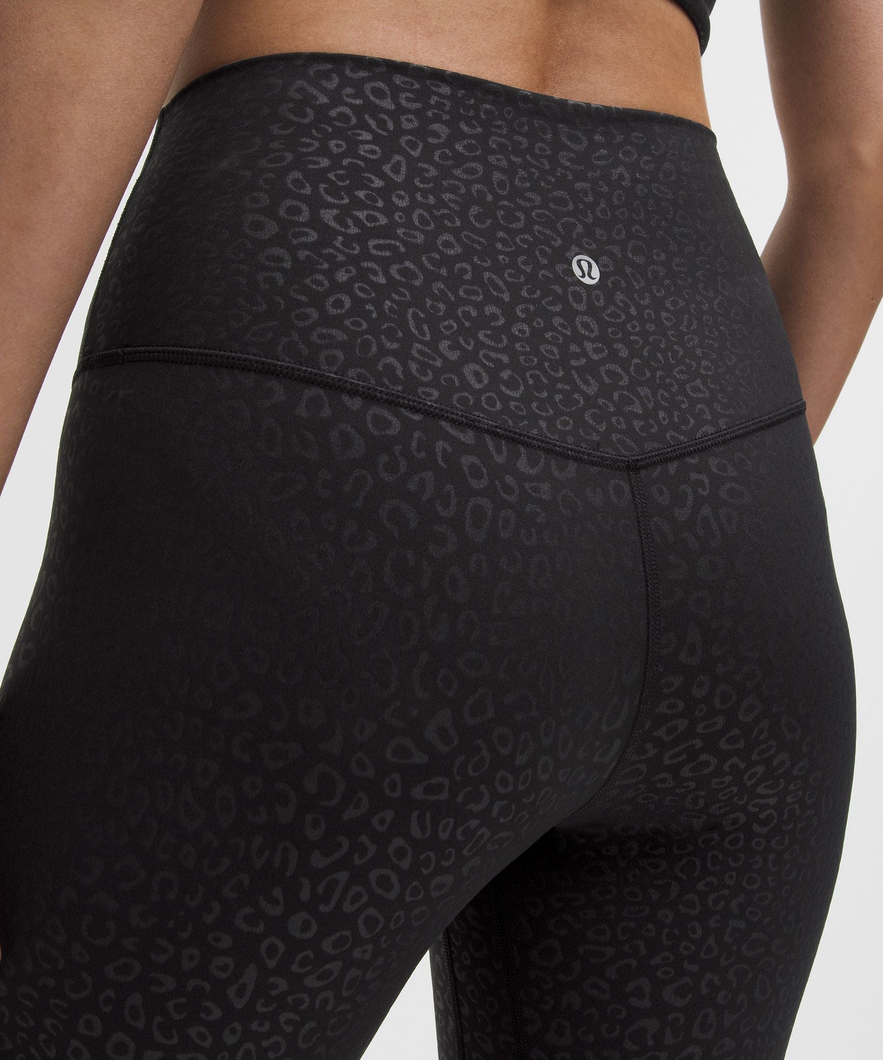 Lululemon lululemon Align High-Rise Crop 23" Leopardo Shift Micro Emboss Black