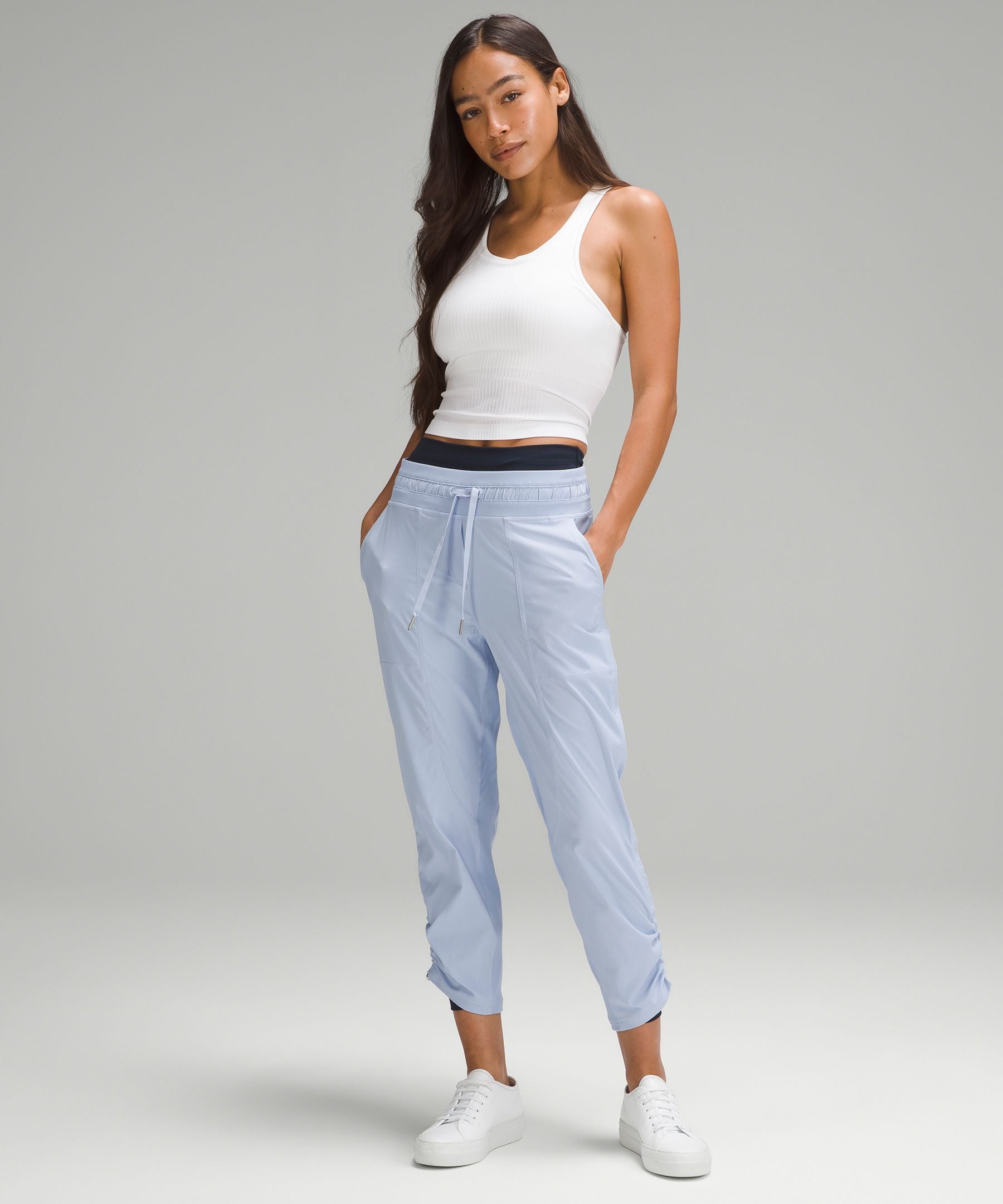 Lululemon Dance Studio Mid-Rise Cropped Pant Blue Linen