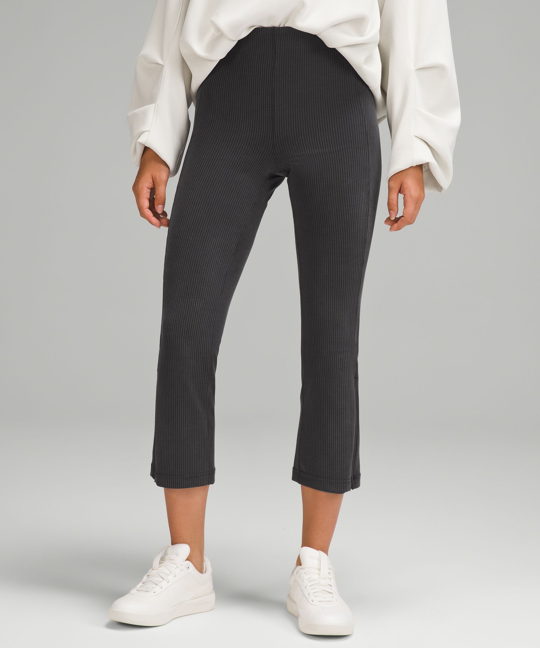 Lululemon Ribbed Softstreme Zip-Leg High-Rise Cropped Pant 25"