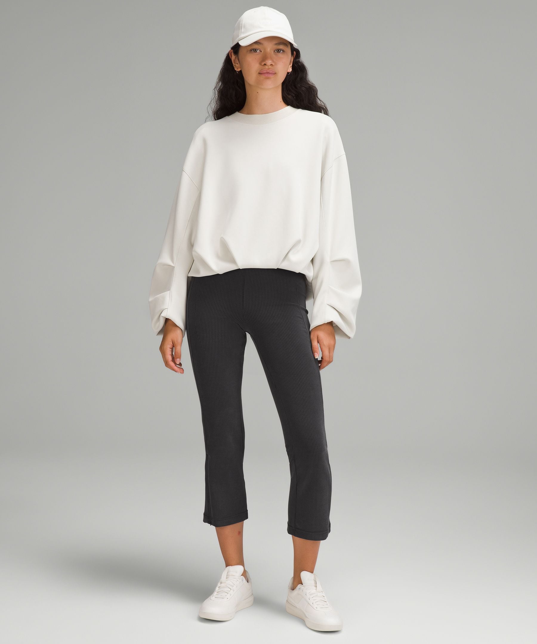 Lululemon Ribbed Softstreme Zip-Leg High-Rise Cropped Pant 25"