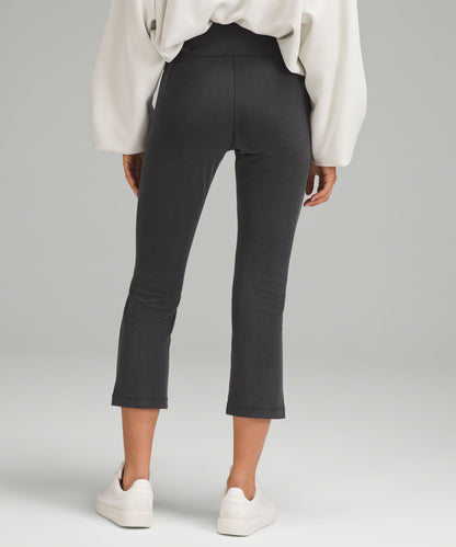 Lululemon Ribbed Softstreme Zip-Leg High-Rise Cropped Pant 25"