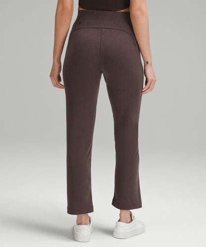 Lululemon Ribbed Softstreme Zip-Leg High-Rise Cropped Pant 25"