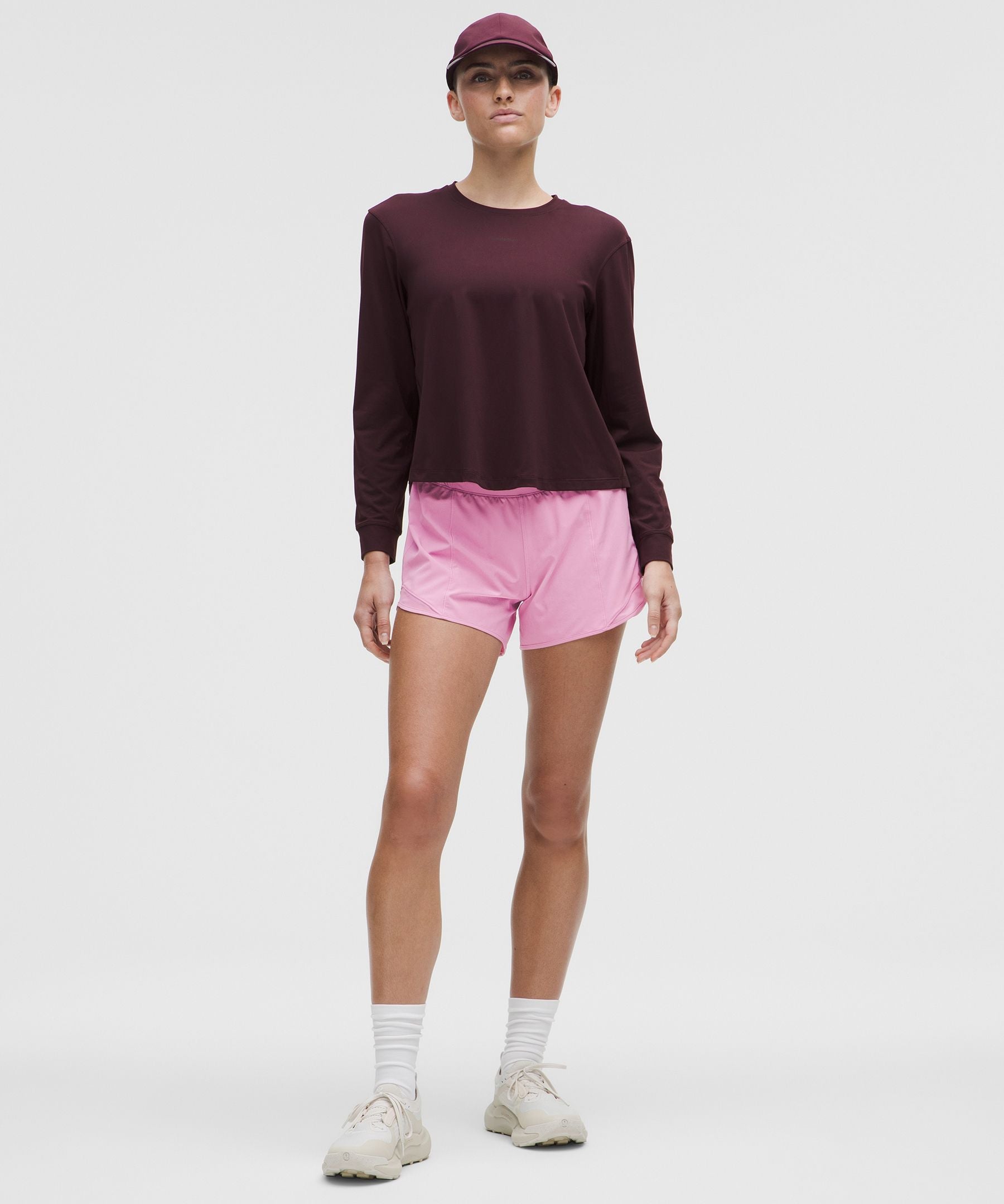 Lululemon Hotty Hot High-Rise Lined Short 4" Pink Frosting