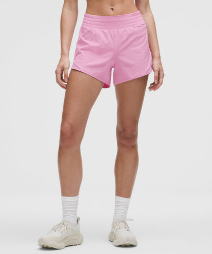 Lululemon Hotty Hot High-Rise Lined Short 4" Pink Frosting