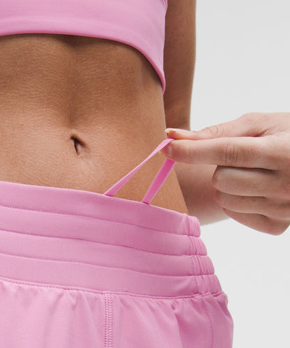 Lululemon Hotty Hot High-Rise Lined Short 4" Pink Frosting