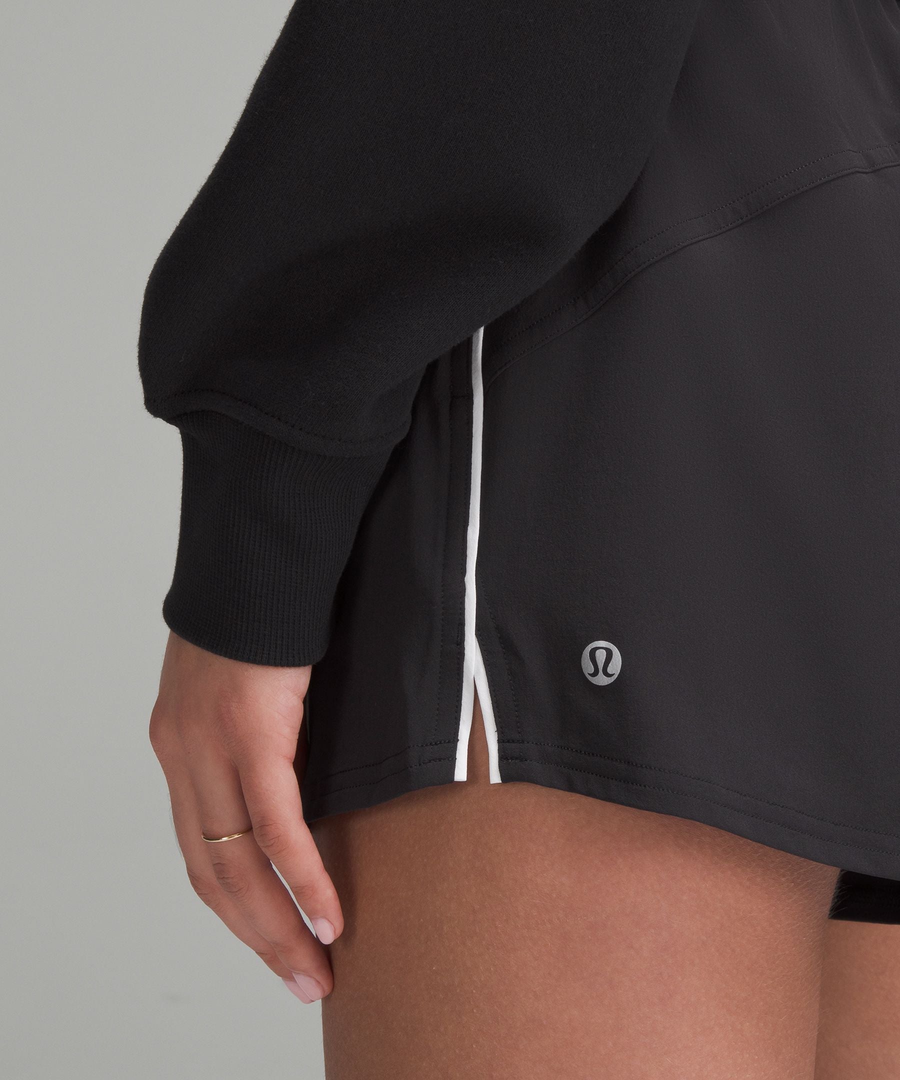 Lululemon Court Rival High-Rise Short 3" Black/White