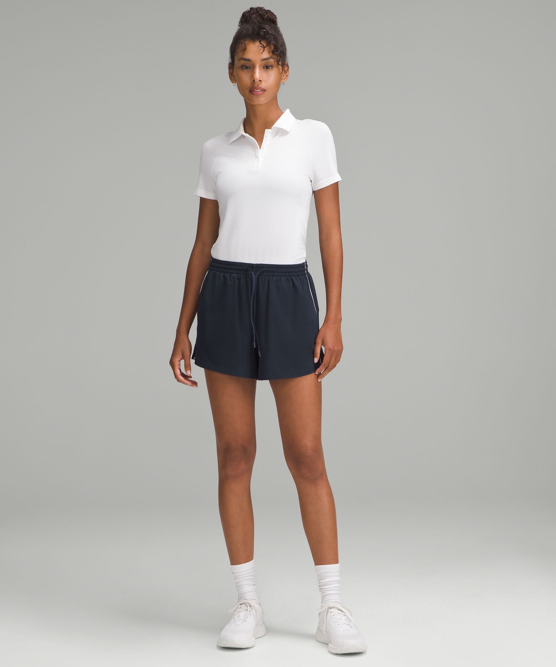 Lululemon Court Rival High-Rise Short 3" True Navy/White
