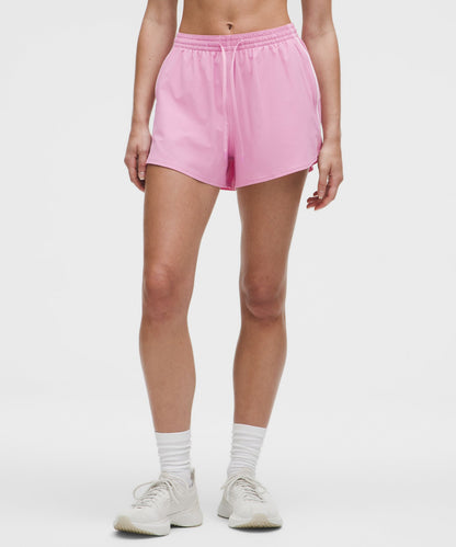 Lululemon Court Rival High-Rise Short 3" Pink Frosting/White