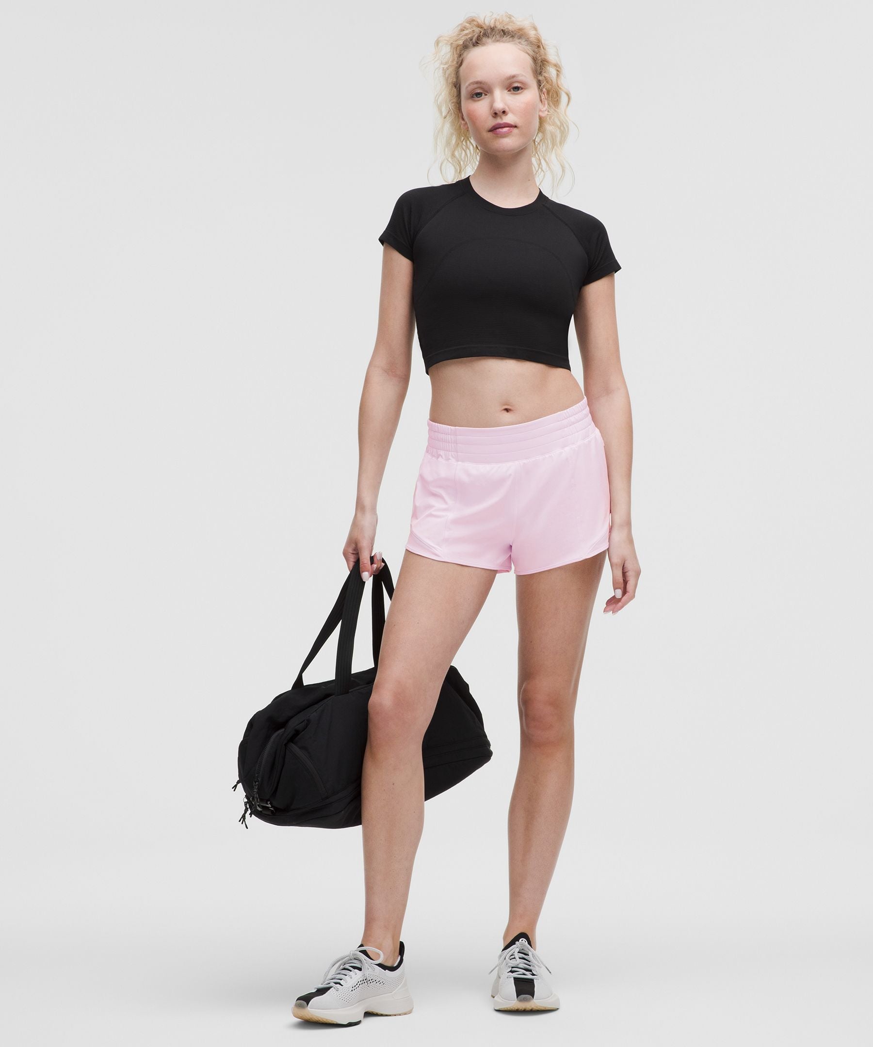 Lululemon Hotty Hot High-Rise Lined Short 2.5" Pink Organza