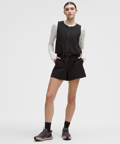 Lululemon Women's Grid-Texture Relaxed High-Rise Hiking Short 4"