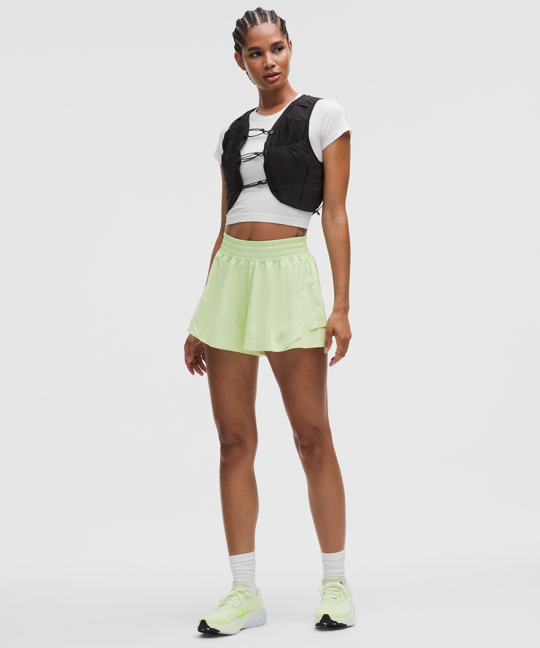 Lululemon Shake It Out High-Rise Running Short 2.5" Lemongrass