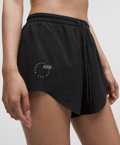 Lululemon Women's Mile Maker Run Crew Graphic Woven High-Rise Short 3"