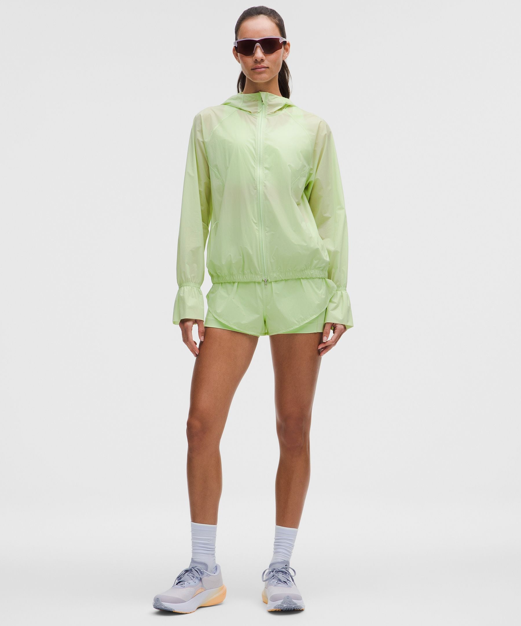 Lululemon Translucent 2-in-1 High-Rise Short 3" Lemongrass