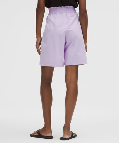 Lululemon Women's Stretch Woven Ruffle-Waist High-Rise Short 9"