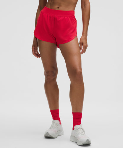 Lululemon Fast and Free High-Rise Classic-Fit Split Short 3" Lulu Red