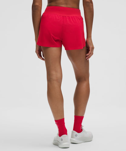 Lululemon Fast and Free High-Rise Classic-Fit Split Short 3" Lulu Red