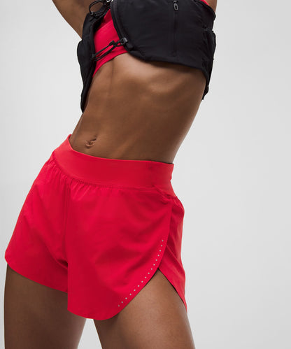 Lululemon Fast and Free High-Rise Classic-Fit Split Short 3" Lulu Red