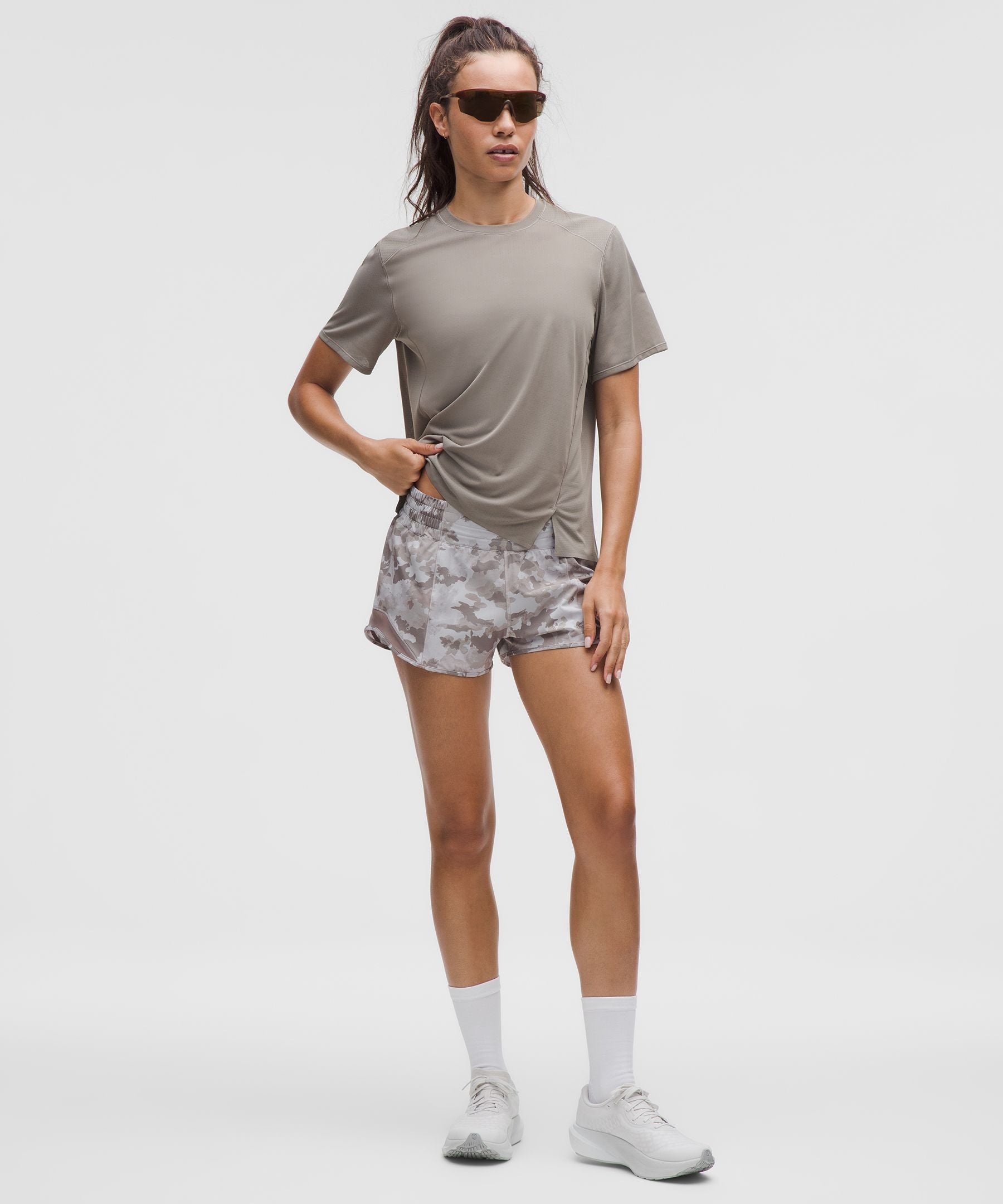 Lululemon Hotty Hot High-Rise Lined Short 2.5" Thawed Camo Warm Ash Grey Multi/Zen