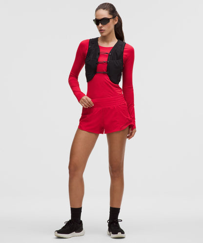 Lululemon Hotty Hot High-Rise Lined Short 2.5" Lulu Red