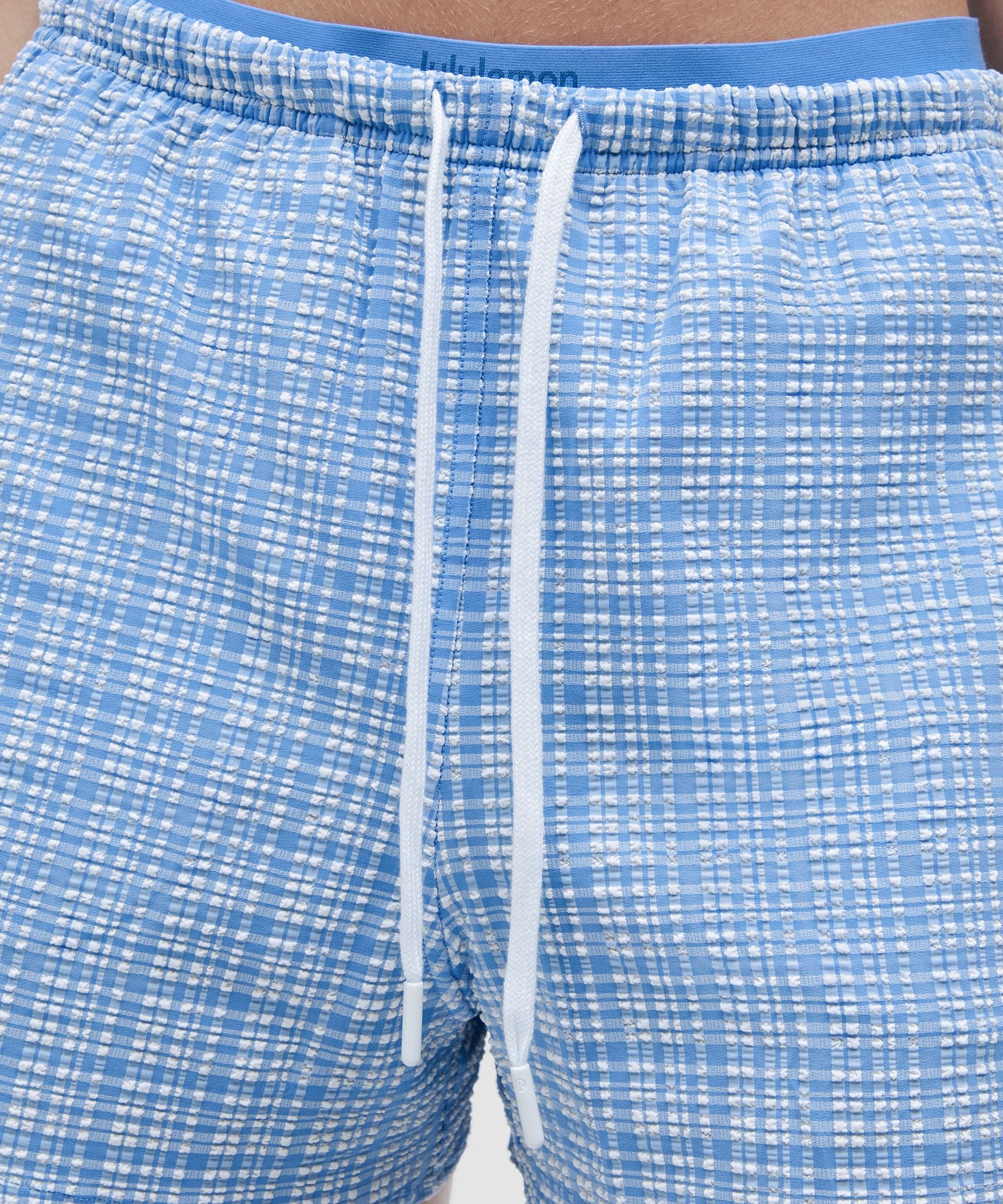 Lululemon Women's Seersucker Check Mid-Rise Pull-On Short 3"