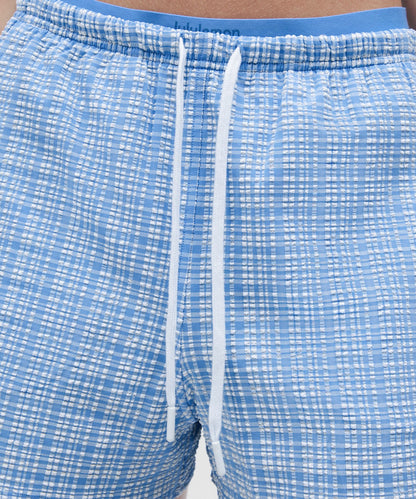Lululemon Women's Seersucker Check Mid-Rise Pull-On Short 3"