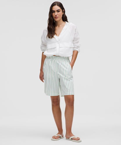 Lululemon Women's Stretch Woven Ruffle-Waist High-Rise Short 9"