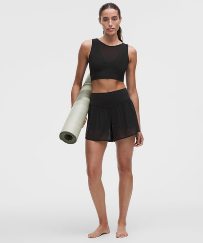 Lululemon Women's Nulu and Mesh High-Rise Studio Short 3.5"