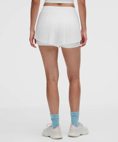 Lululemon Women's Ace Advantage High-Rise Pleated Tennis Short 2"