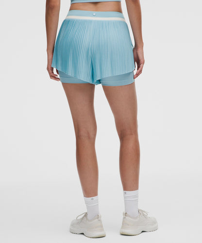 Lululemon Women's Ace Advantage High-Rise Pleated Tennis Short 2"