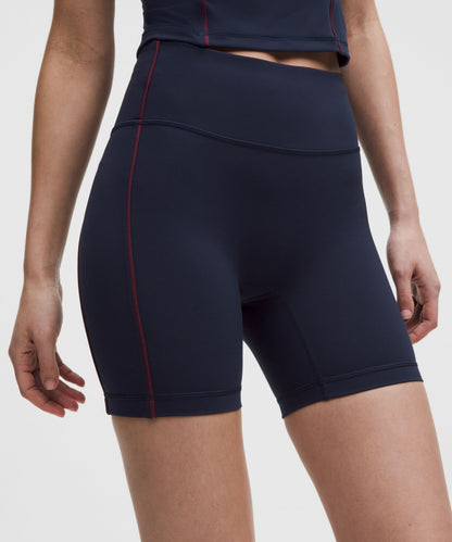 Lululemon Women's Wunder Train No-Line Piped High-Rise Short 6"
