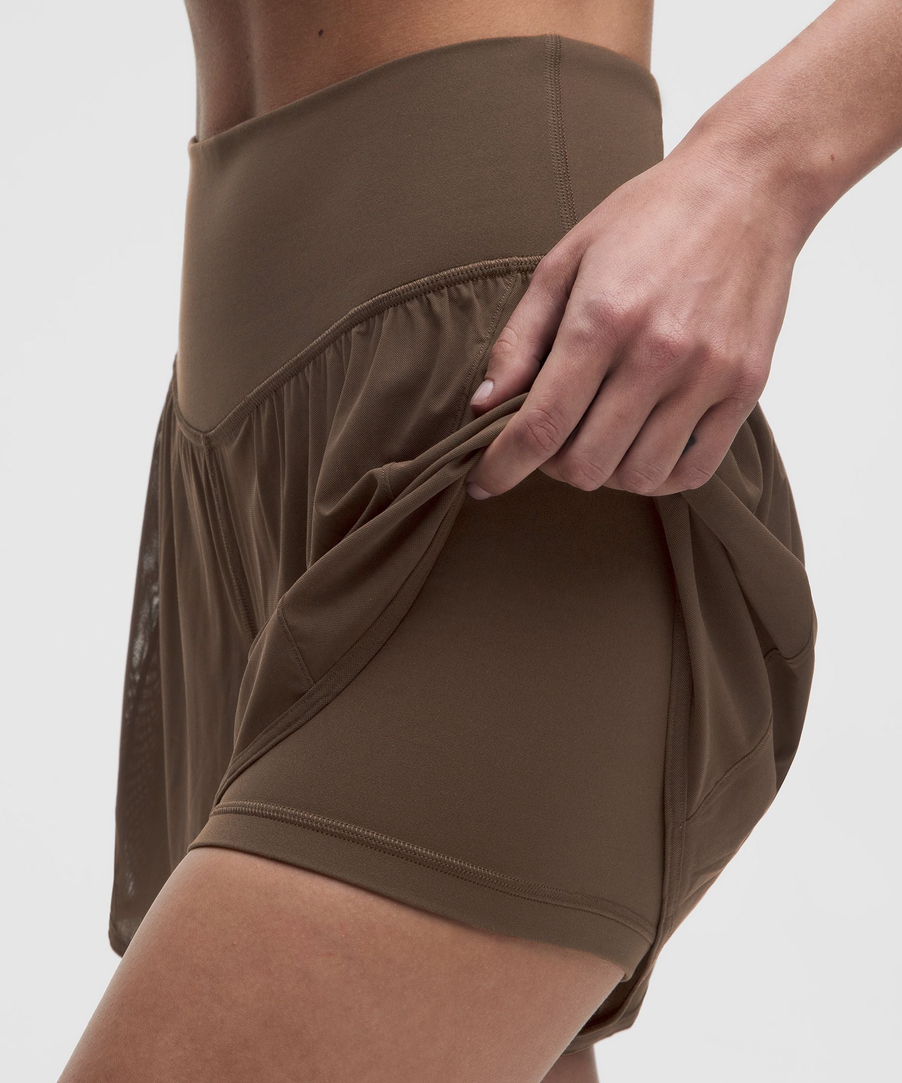 Lululemon Women's Nulu and Mesh High-Rise Studio Short 3.5"