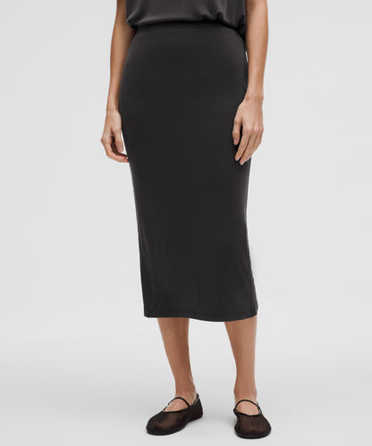 Lululemon Drapey Softstreme Column Midi Skirt
