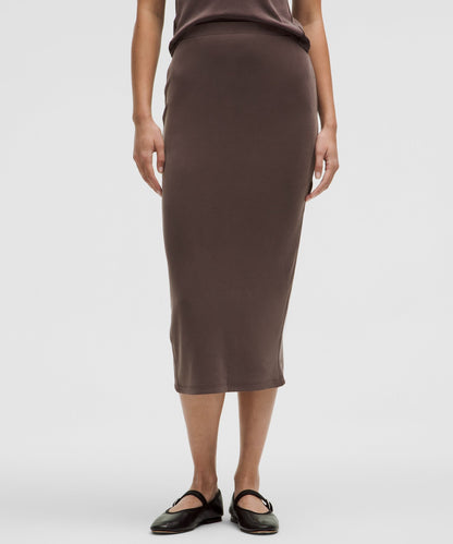 Lululemon Drapey Softstreme Column Midi Skirt