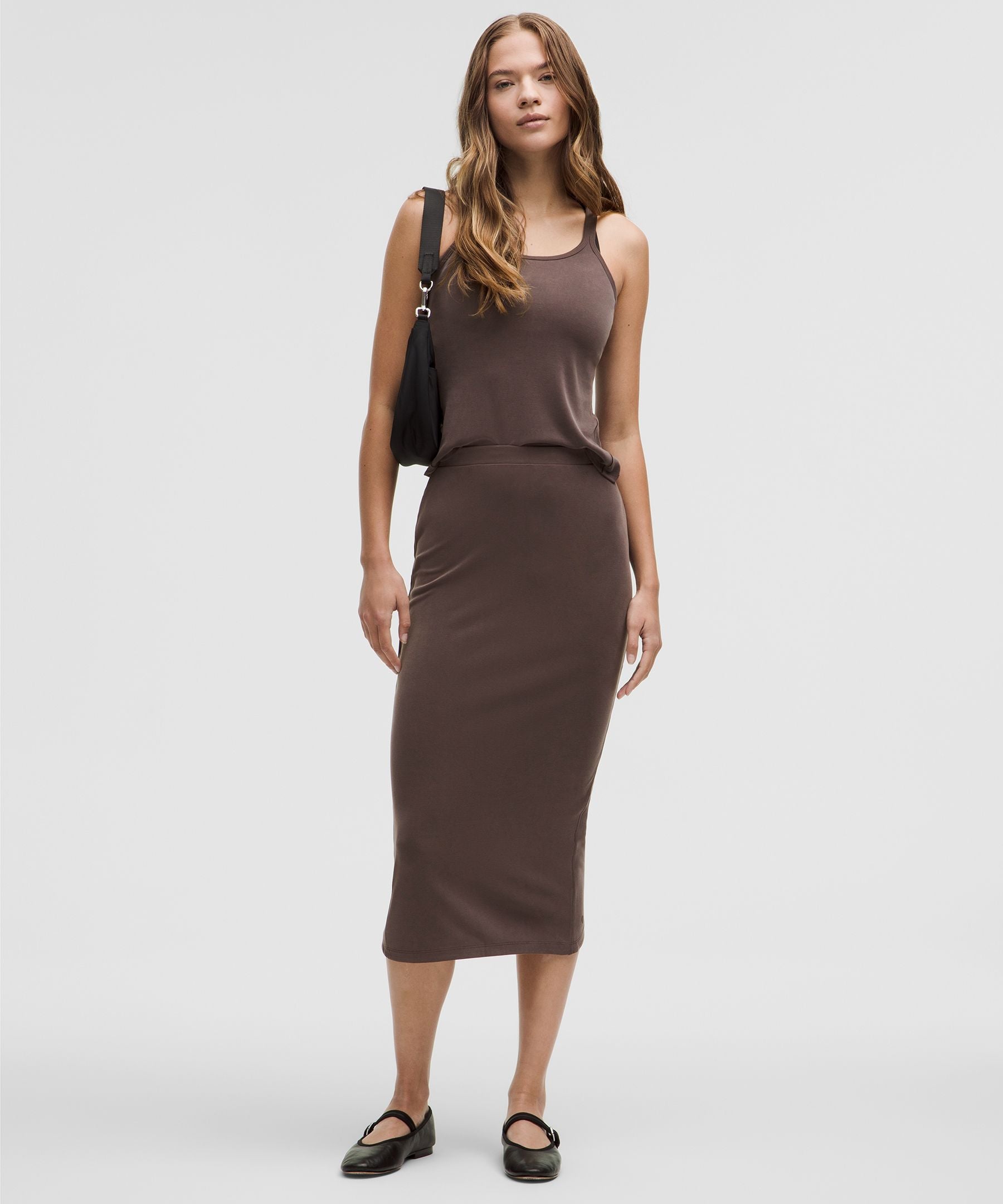 Lululemon Drapey Softstreme Column Midi Skirt